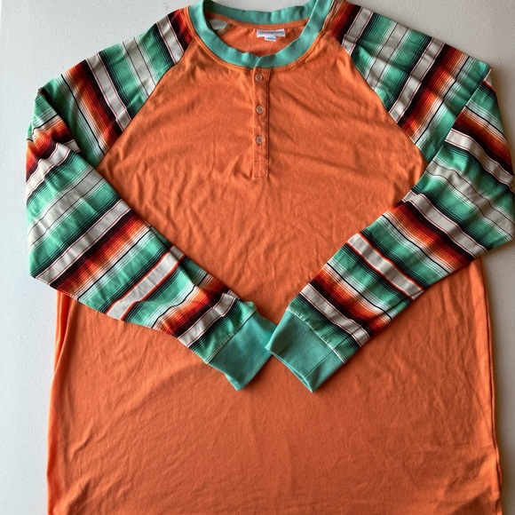 LuLaRoe Tops - LuLaRoe Mark Long Sleeve Henley | Size 2X